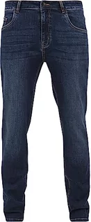 Spodenki męskie - Urban Classics Męskie spodnie jeansowe ze stretchem, ciemnoniebieski, 34W / 32L - grafika 1