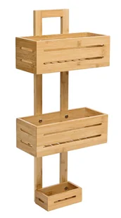 Bambusowa Trzypoziomowa Półka Pod Prysznic Z5-B21 - Półki łazienkowe - miniaturka - grafika 1