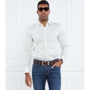 BOSS Lniana Koszula C-HAL-kent-C1-223 | Regular Fit - Koszule męskie - miniaturka - grafika 1