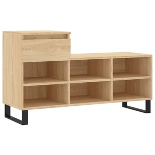 vidaXL Stojak na buty dąb sonoma 102x36x60 cm Materiał drewnopochodny - Szafki na buty vidaXL Stojak na buty dąb sonoma 102x36x60 cm Materiał drewnopochodny - Szafki na buty - miniaturka - grafika 1