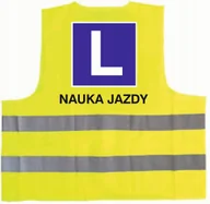 Odzież robocza - Kamizelka odblaskowa z nadrukiem NAUKA JAZDY rozmiar XL - miniaturka - grafika 1