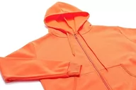 Bluzy męskie - Mo Athlsr Męska bluza z kapturem z dzianiny z zamkiem błyskawicznym poliester pomarańczowa rozmiar M, pomarańczowy, M - miniaturka - grafika 1