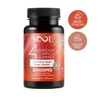 Suplementy naturalne - Żelki 4 Mushroom Gummies 60szt – Berry – Lion’s Mane, Chaga, Reishi, Shiitake - miniaturka - grafika 1