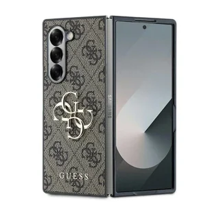 Etui Guess Leather 4G Metal Logo na Samsung Galaxy Z Fold 6 - brązowe - Etui i futerały do telefonów - miniaturka - grafika 1