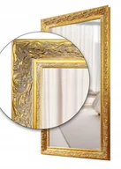 Lustra - Ekskluzywne lustro z górnej półki w drewnianej rzeźbionej ramie 180x90 d11 - miniaturka - grafika 1