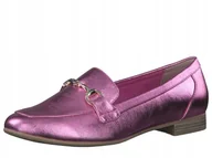 Mokasyny damskie - MARCO TOZZI MOKASYNY RÓŻOWE WSUWANE DAMSKIE 39 ŻŁD - miniaturka - grafika 1
