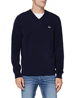 Swetry męskie - Lacoste Sweter męski, morski, XL - miniaturka - grafika 1
