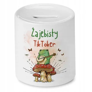 Skarbonka Dla Tiktokera na Urodziny na Prezent z Nadrukiem ze Zdjęciem + Opakowanie na prezent (wzór 02) - Skarbonki - miniaturka - grafika 1