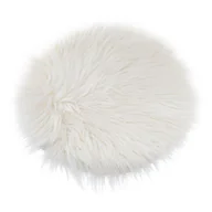 Poduszki ogrodowe - Atmosphera Elegancka dekoracyjna biała poduszka futrzana 164034A - miniaturka - grafika 1