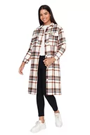 Płaszcze damskie - Trendyol Damen Skromny Regular Basic Plaid Webstoff Winterjacke Płaszcz damski, Kolor: pomarańczowy, XL - miniaturka - grafika 1