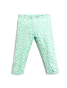 Koton Girls Shiny Patterned Capri legginsy bawełniane, miętowy (Mdn), 3-4 Lata - Legginsy - miniaturka - grafika 1
