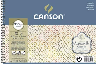 Blok Do Akwareli 12,5X18 300G 12K Canson Cold Pressed Spirala Aquarelle - Podobrazia, bloki, papiery - miniaturka - grafika 1