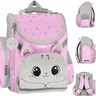 Torby sportowe - Tornister Dla Dziewczynki Kotek Pluszowy Kot Piórnik Worek Torba Sportowa - miniaturka - grafika 1