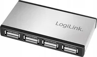 Huby USB - HUB USB LogiLink LogiLink USB 2.0 4-port HUB m. Netzteil Alu UA0404 - miniaturka - grafika 1