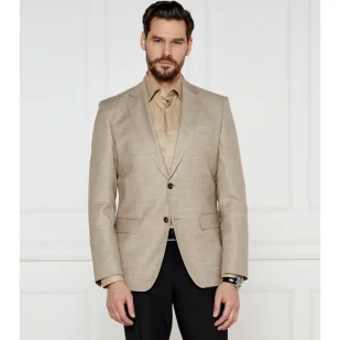 BOSS BLACK Wełniana marynarka H-Hutson-251 Slim Fit z dodatkiem lnu - Marynarki męskie - miniaturka - grafika 1