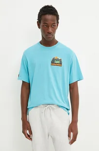 Superdry t-shirt męski kolor niebieski z nadrukiem M1012017A-2YV - Koszulki męskie - miniaturka - grafika 1