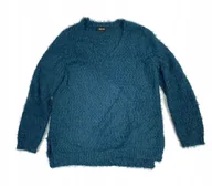 Swetry damskie - Turkusowy sweter z włoskami REACTION XL - inna (Inny) - miniaturka - grafika 1