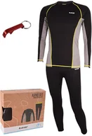 Bielizna sportowa męska - Hi-Tec Bielizna termiczna męska zestaw KAMO SET czarno-szara r. XXL - miniaturka - grafika 1