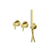 Baterie podtynkowe - KOHLMAN QW260AGD AXEL Bateria wannowo-prysznicowa ZŁOTY POŁYSK - miniaturka - grafika 1