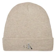 Czapki damskie - Czapka Calvin Klein Jeans Minimal Monogram Beanie K60K611542 Szary - miniaturka - grafika 1