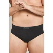 Majtki męskie - Slipy męskie gładkie czarne z czystej bawełny Kappa K1103 - miniaturka - grafika 1