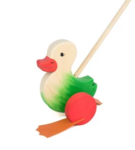 TARNAWA Zielona kaczka do pchania - Pchacze - miniaturka - grafika 1