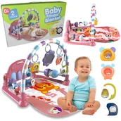 Maty edukacyjne - Duża Mata Edukacyjna Z Pianinkiem 3W1 Grzechotki U267R - miniaturka - grafika 1