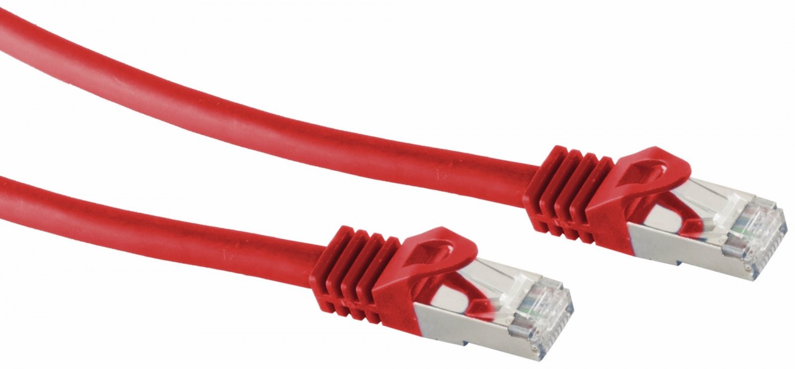 S/CONN kabel sieciowy o maksymalnej łączności - kabel krosowy RJ45 S/FTP, PIMF, kabel surowyCat.7, bezhalogenowy, czerwony, 0,5 m (75511-0,5R)