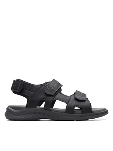 Clarks Skórzane sneakersy "Walkford Walk" w kolorze czarnym - Sandały męskie - miniaturka - grafika 1