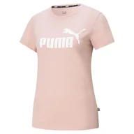Koszulki sportowe damskie - Koszulka damska Puma ESS Logo Tee jasnoróżowa - miniaturka - grafika 1