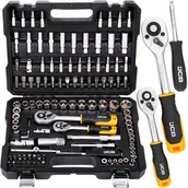 Klucze i nasadki - Zestaw Narzędzi 108 Elementów Jcb Stal Cr-v Klucze Nasadowe Grzechotki - miniaturka - grafika 1