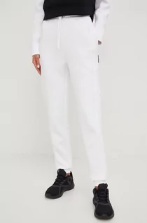 Spodnie damskie - Guess spodnie dresowe damskie kolor biały gładkie - grafika 1