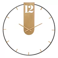 Zegary - Czarny zegar ścienny z elementami w kolorze złota Mauro Ferretti Goldy, ø 60 cm - miniaturka - grafika 1