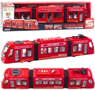 Samochody i pojazdy dla dzieci - Metro Miejskie Tramwaj Otwierane Drzwi Światła Dźwięki Czerwone 1:16 EDUKAMP - miniaturka - grafika 1