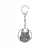 Breloki - Brelok Srebrny do kluczy Łajka Rosyjsko - Europejska 925 Prezent GRAWER - miniaturka - grafika 1