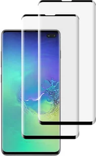 2x SZKŁO HARTOWANE 9H SAMSUNG GALAXY S10+ ZAOKRĄGLONE BOKI CZARNE PASKI - Szkła hartowane na telefon - miniaturka - grafika 1