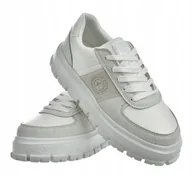 Sneakersy damskie - Damskie buty sneakersy Big Star NN274383 biały 39 - miniaturka - grafika 1