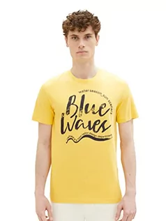 Koszulki męskie - TOM TAILOR Koszulka męska 1036320, 16719-Corn Yellow, XL, 16719 - żółty kukurydziany, XL - grafika 1