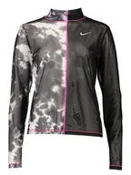 Koszulki sportowe damskie - Nike Koszulka sportowa "Patchwork Dyed" w kolorze czarno-biało-różowym - miniaturka - grafika 1