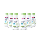 Kosmetyki kąpielowe dla dzieci - HiPP Baby Care delikatna kąpiel, żel pod prysznic dla dzieci, delikatnie oczyszcza i regeneruje, bez łez, dla skóry wrażliwej, neutralne pH, z naturalnym ekstraktem z organicznych migdałów, 6 szt. 350 - miniaturka - grafika 1