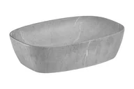 Umywalki - Umywalka nablatowa ceramiczna ANNA MH1 Mat Szara - miniaturka - grafika 1