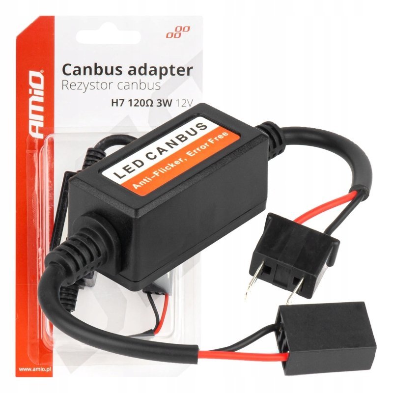 Rezystor Canbus Opornik Żarówek Led H7 3w 120 Om 1szt. Brak Błędu Żarówki