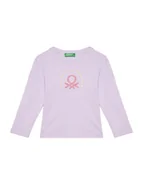 Bluzki damskie - United Colors Of Benetton Bluzka 3I9WG10HV Fioletowy Slim Fit - miniaturka - grafika 1