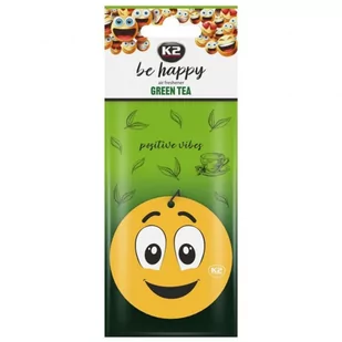 K2 Be Happy Green Tea - Odświeżacz powietrza w formie zawieszki - Zapachy samochodowe - miniaturka - grafika 1