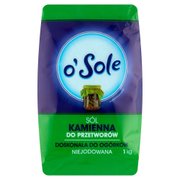 Sól Kamienna Niejodowana Do Przetworów 1 Kg O'Sole