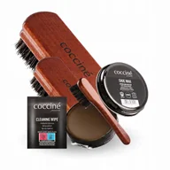 Środki do obuwia i ubrań - Zestaw do Butów Pasta Brązowa Komplet Szczotek do Obuwia Skórzanego 5w1 - miniaturka - grafika 1