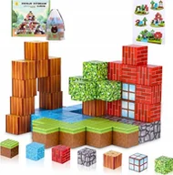 Klocki - 2X Magnetyczne Klocki Konstrukcyjne 100 Sztuk - Epoka Dinozaurów 3D z Wulka - miniaturka - grafika 1