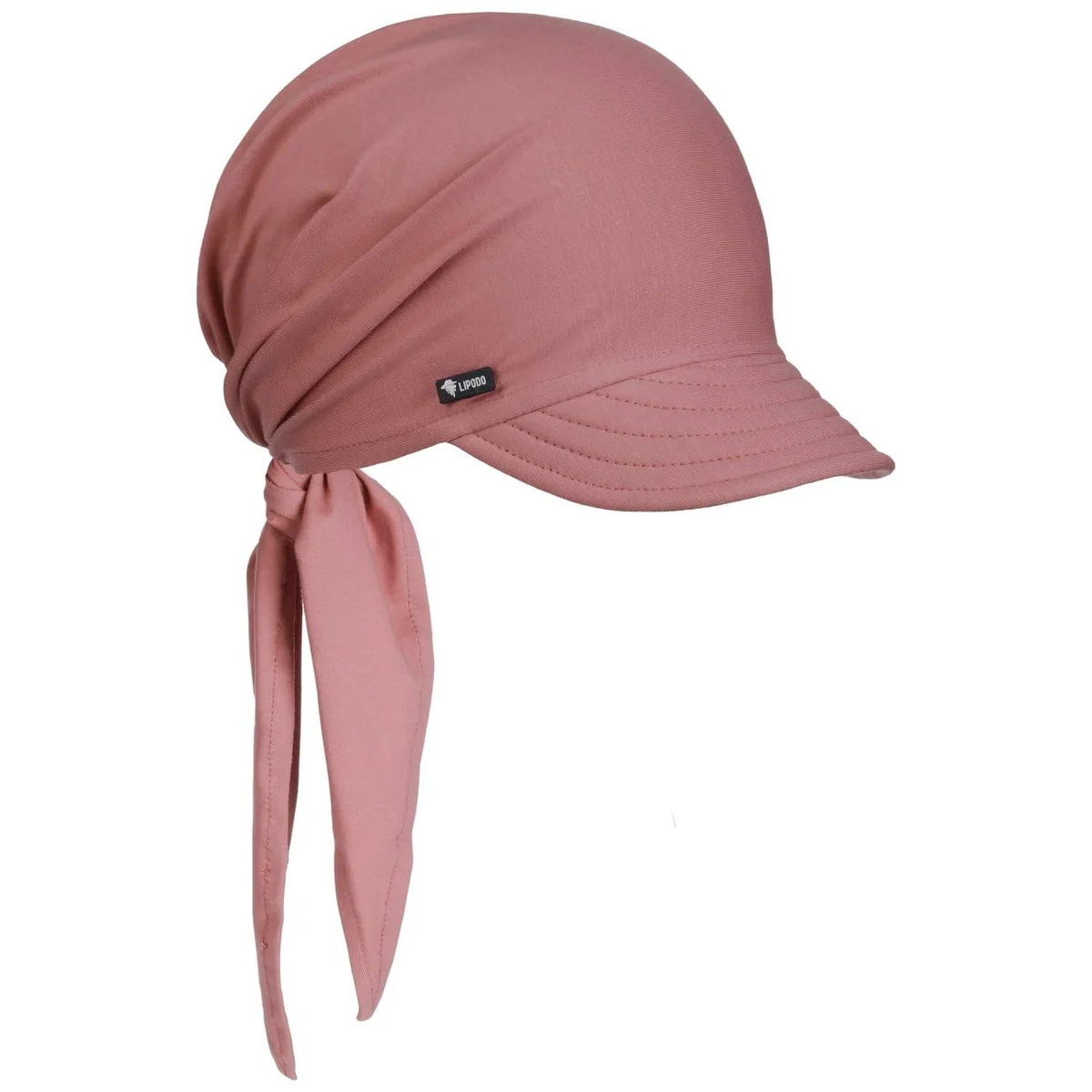 Lipodo Bandana czapka damska - Made in Italy, Oldrose, 6 3/4-7 1/2