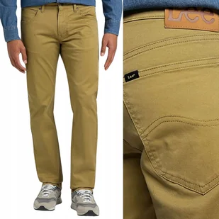 Lee Daren Regular Ammonite Proste Materiałowe Spodnie Khaki W33 L34 - Spodnie męskie - miniaturka - grafika 1
