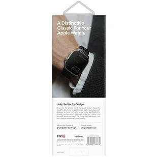 Etui Uniq pasek Osta na Apple Watch 42/44/45/ 49mm Series 1/2/3/4/5/6/7/8/SE/SE2/Ultra Stainless Steel - czarne - Akcesoria do smartwatchy - miniaturka - grafika 6
